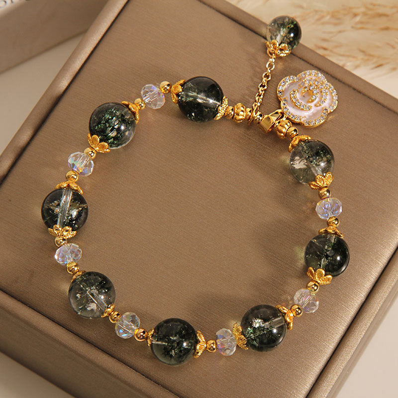 Bracelet Quartz Vert et Clair – Jardin Secret