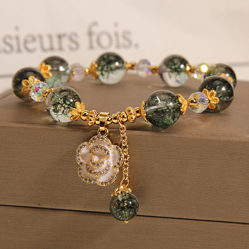 Bracelet Quartz Vert et Clair – Jardin Secret