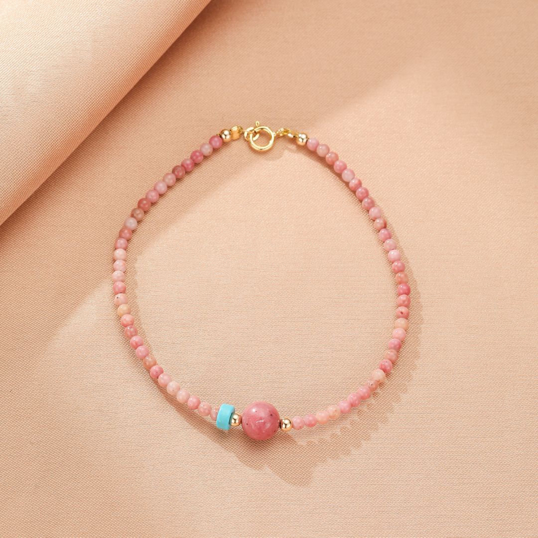 Rhodonite Bracelet – Rosy Harmony