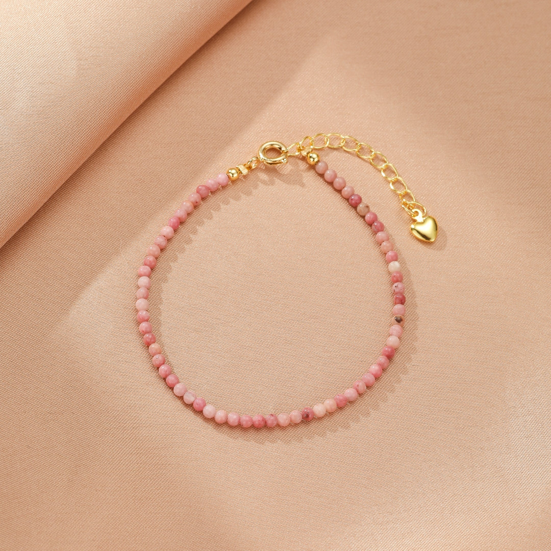 Rhodonite Bracelet – Rosy Sky
