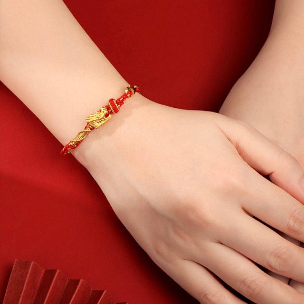Bracelet Rouge – Dragon Eternel, Fil Rouge