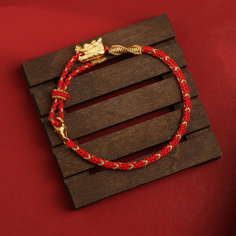 Bracelet Rouge – Dragon Eternel, Fil Rouge