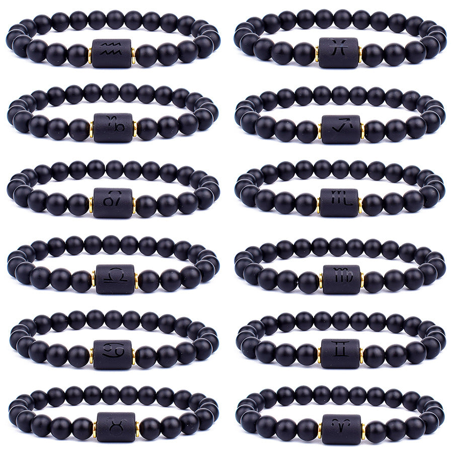 Bracelet Signe Astrologique en Onyx – Protection Astrale