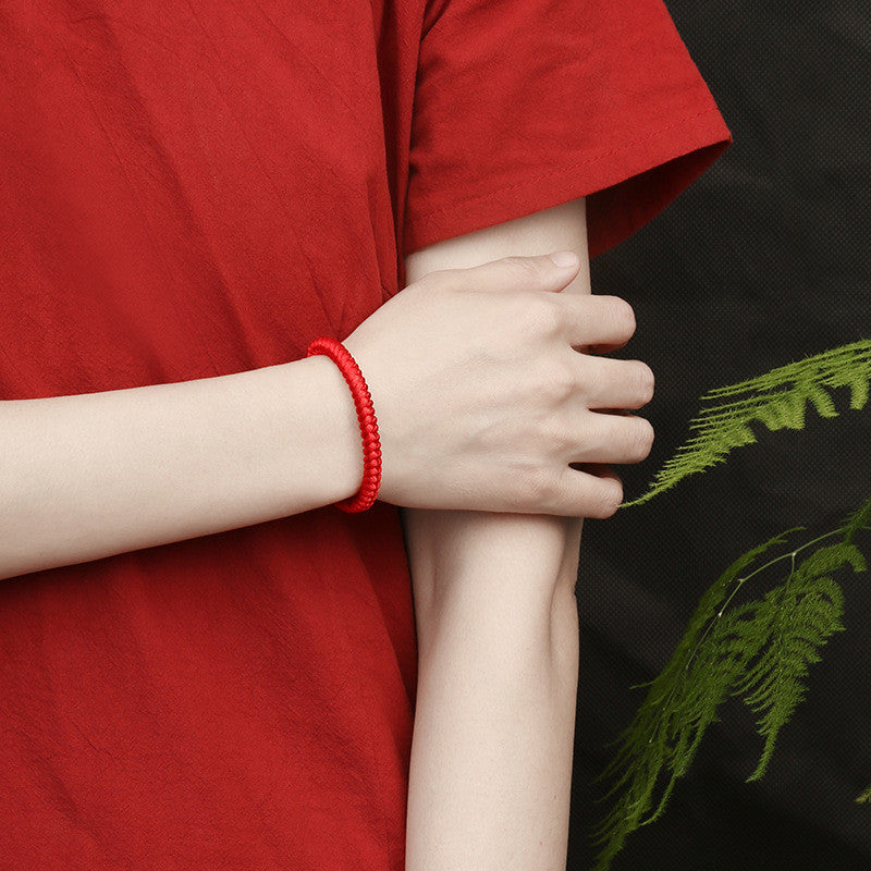 Bracelet Tibétain "Gardien" en Fil Rouge