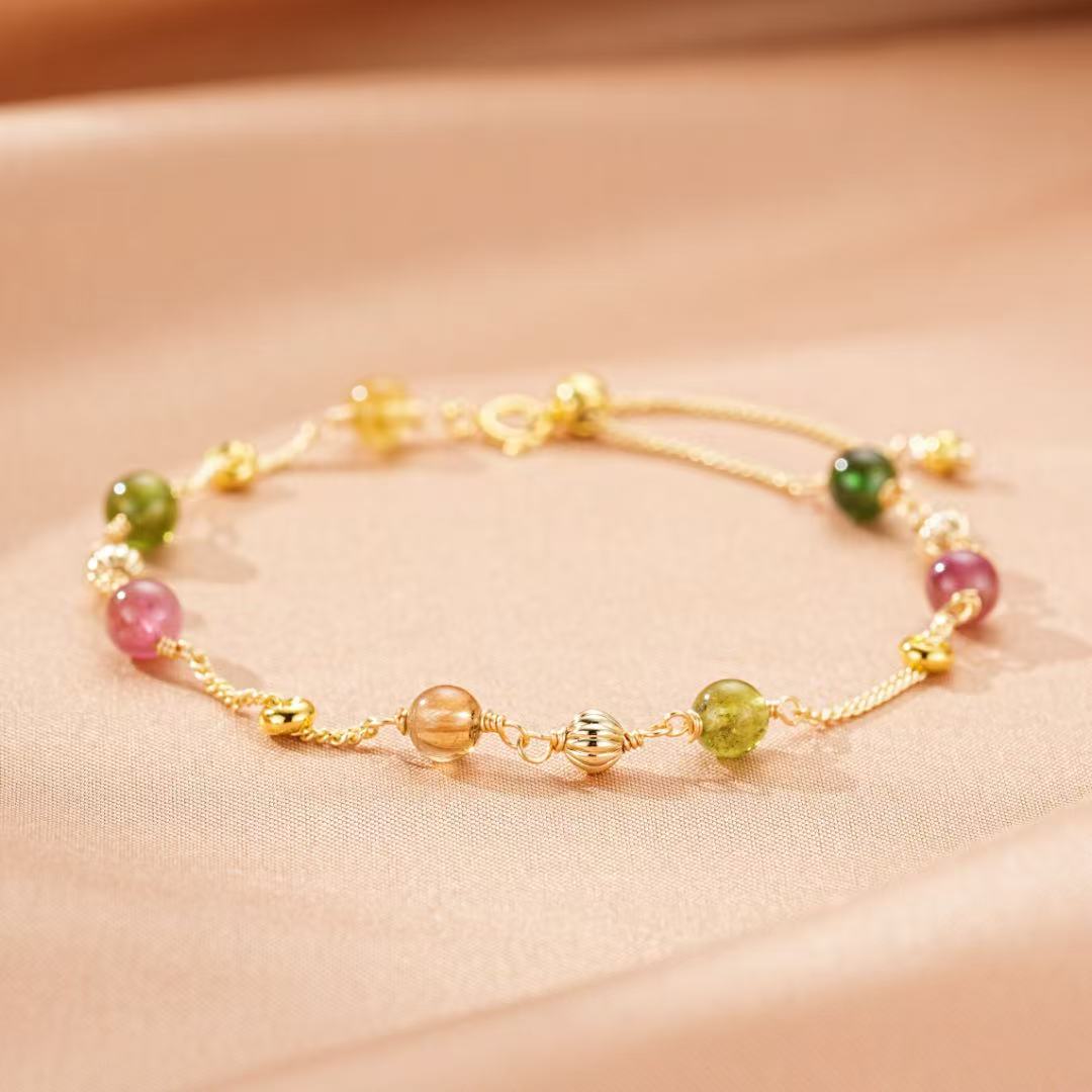Bracelet Tourmaline – Vibrations Arc-en-Ciel