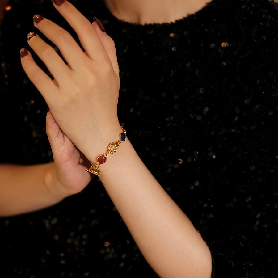 Bracelet Vintage – Promesse, Argent Plaqué Or