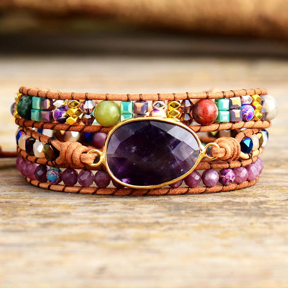 Amethyst Wrap Bracelet – Inner Peace