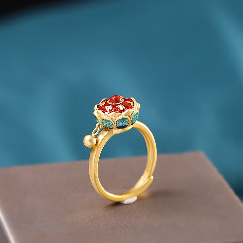 Bague Chakras Tournants – Sérénité Infinité, Argent