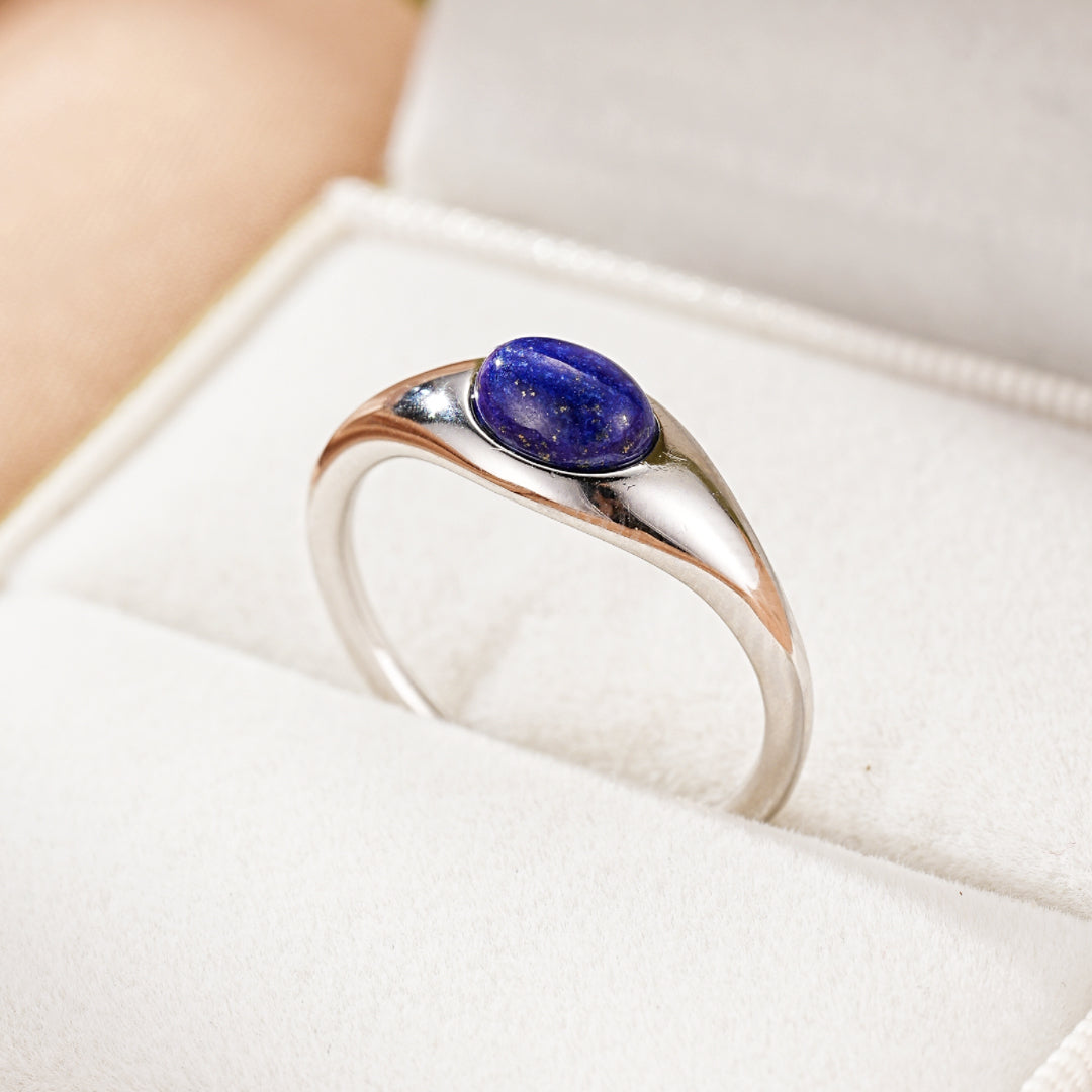 Bague Lapis Lazuli – Mystère Nocturne, Argent