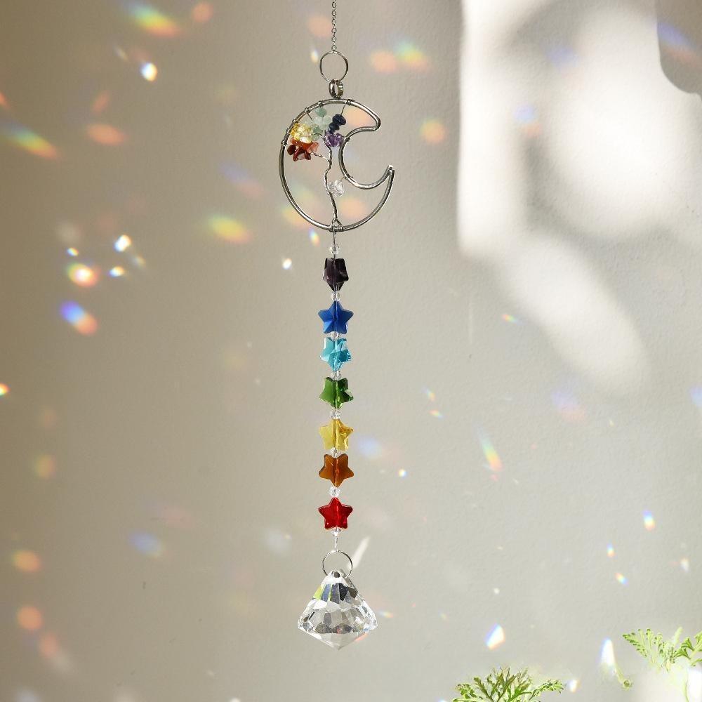 Capteur de Soleil 'Harmonie' 7 Chakras sur Arbre de Vie