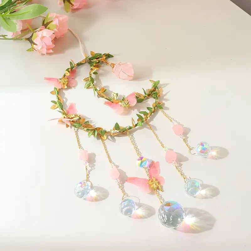 Capteur de Soleil 'Jardin' en Quartz Rose et Clair