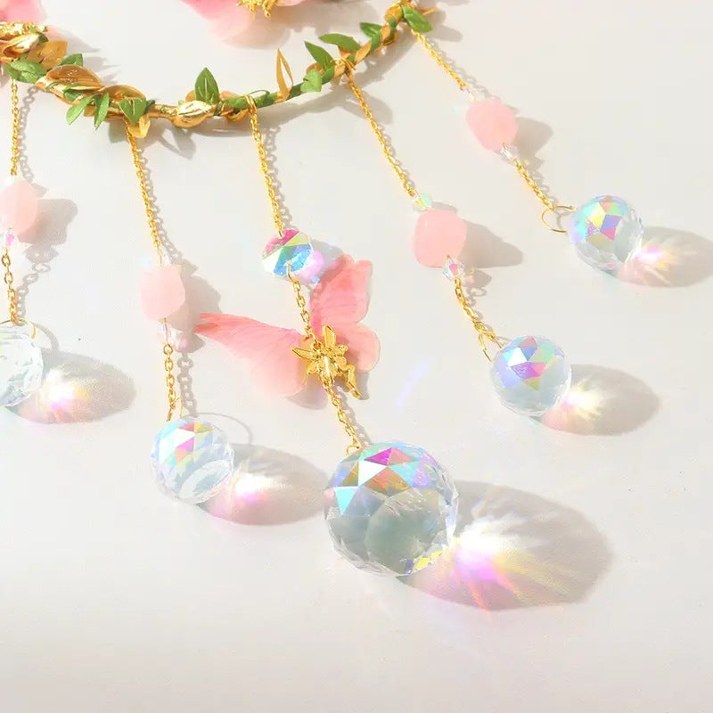 Capteur de Soleil 'Jardin' en Quartz Rose et Clair