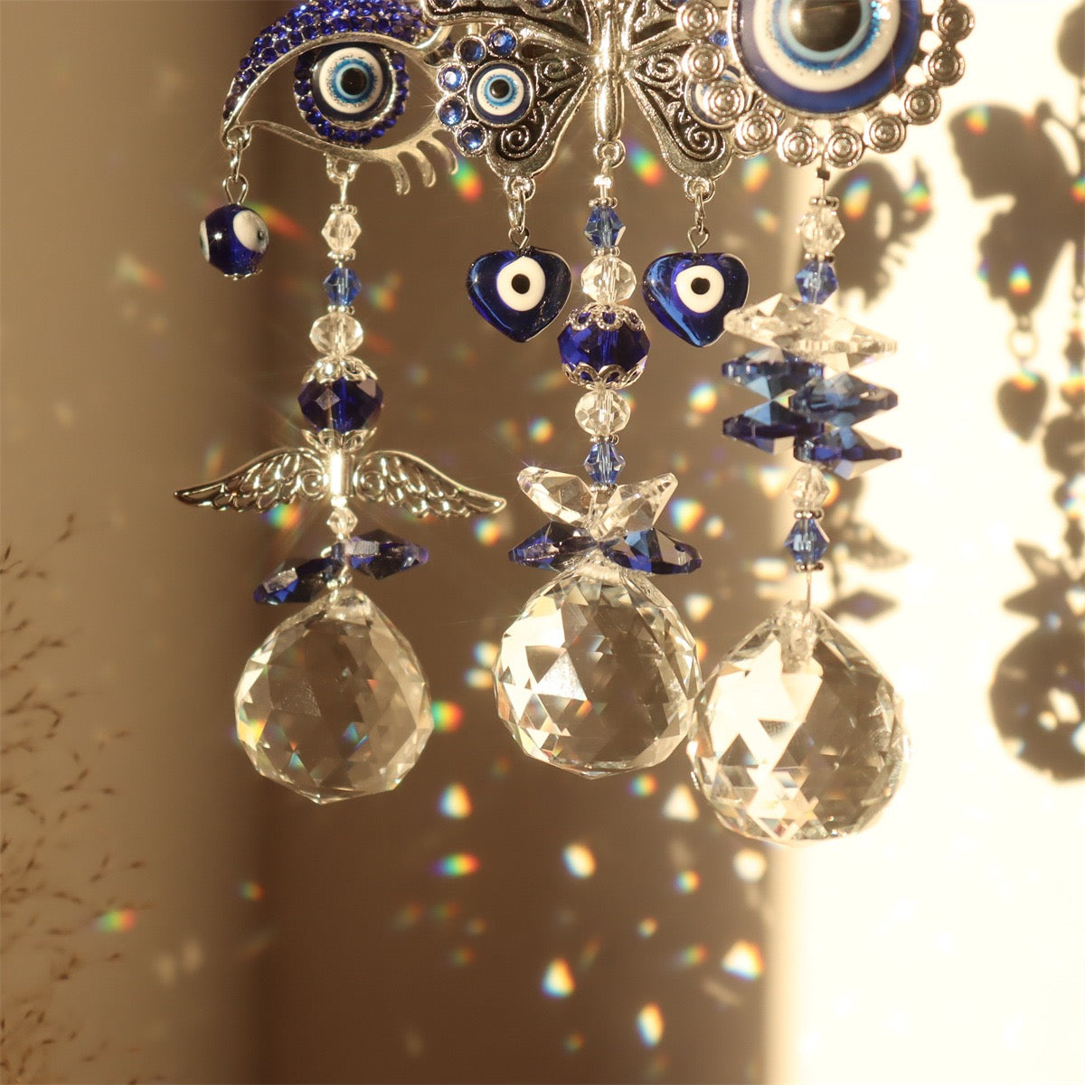 Evil Eye Sun Catcher – Protego, Clear Quartz