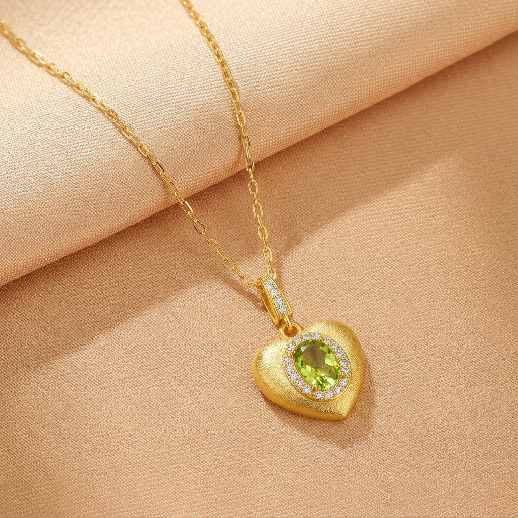 Collier Améthyste, Citrine, Topaze, Péridot, Grenat – L’Œil du Crépuscule, Argent Plaqué Or - 4