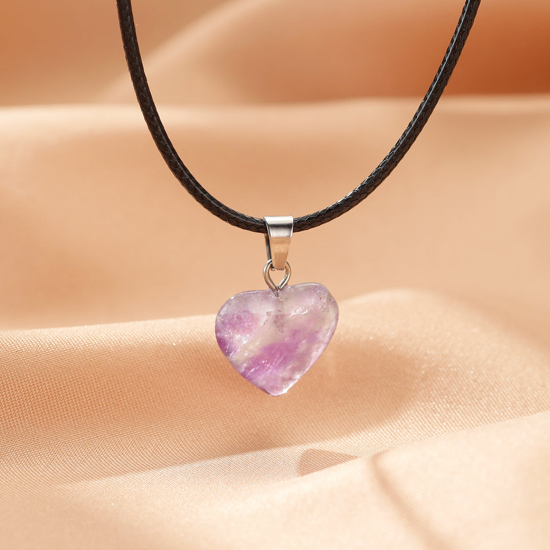 Collier Améthyste – Cœur Intuitif