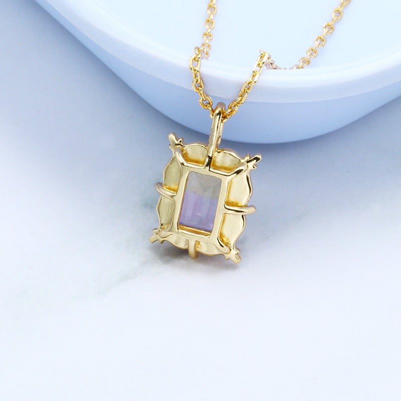 Ametrine Necklace – Splendor, Gold Plated Silver