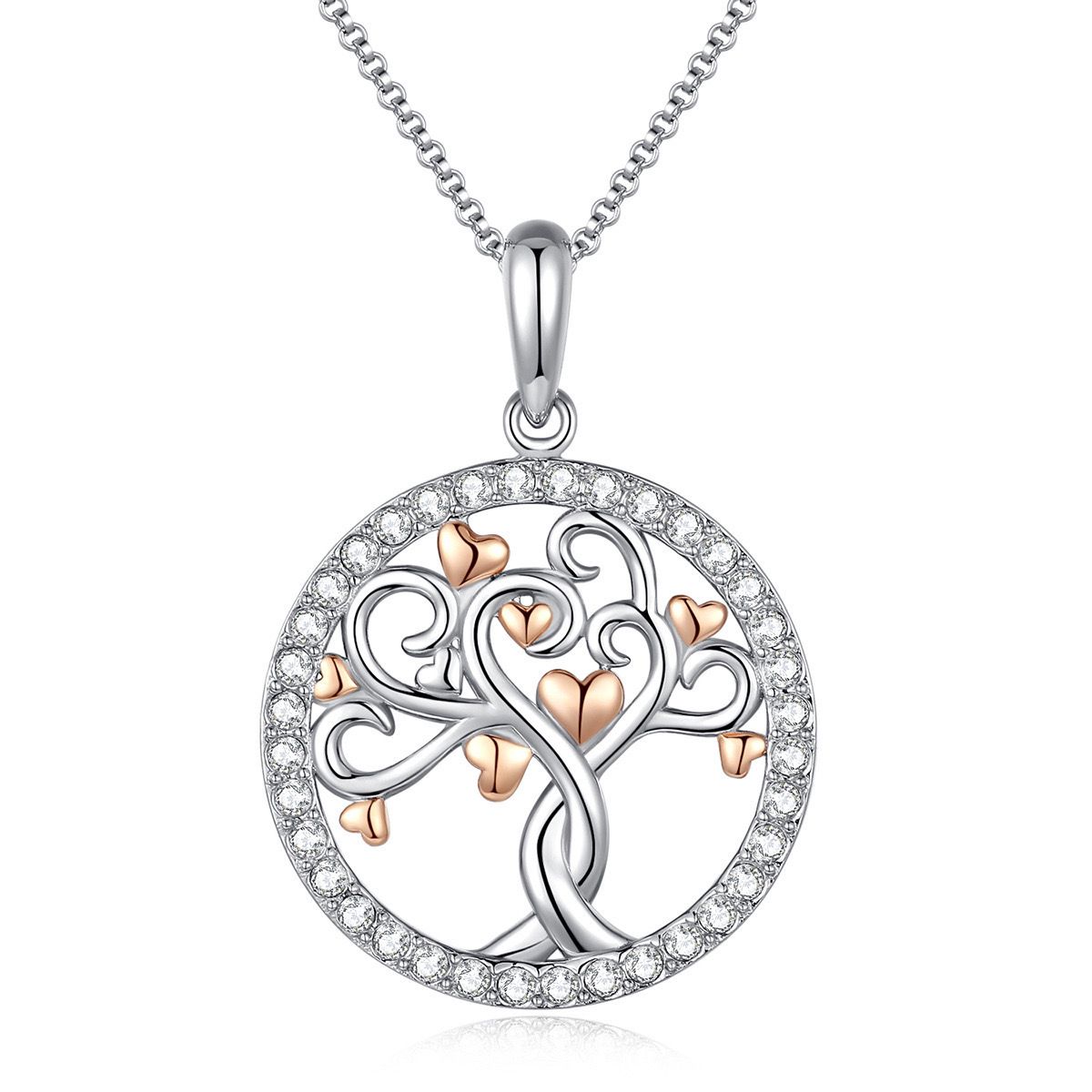 Tree of Life Necklace – Tree of Love, 925 Sterling Silver