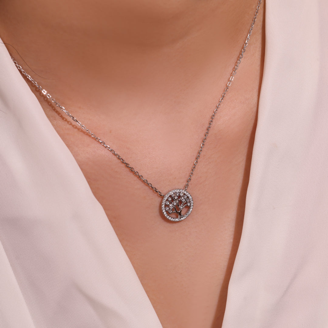 Collier Arbre de Vie – Éclat Lumière, Argent 925