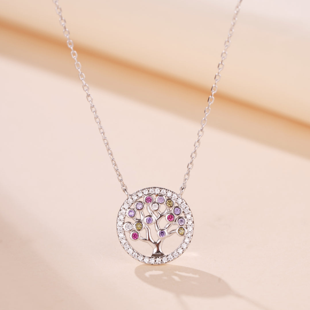 Collier Arbre de Vie – Éclat Lumière, Argent 925