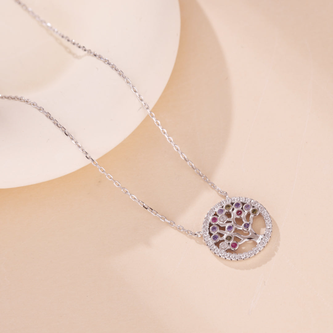 Collier Arbre de Vie – Éclat Lumière, Argent 925