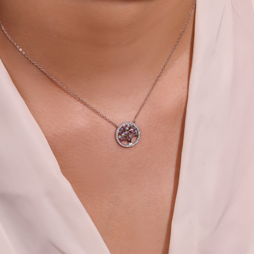 Collier Arbre de Vie – Éclat Lumière, Argent 925