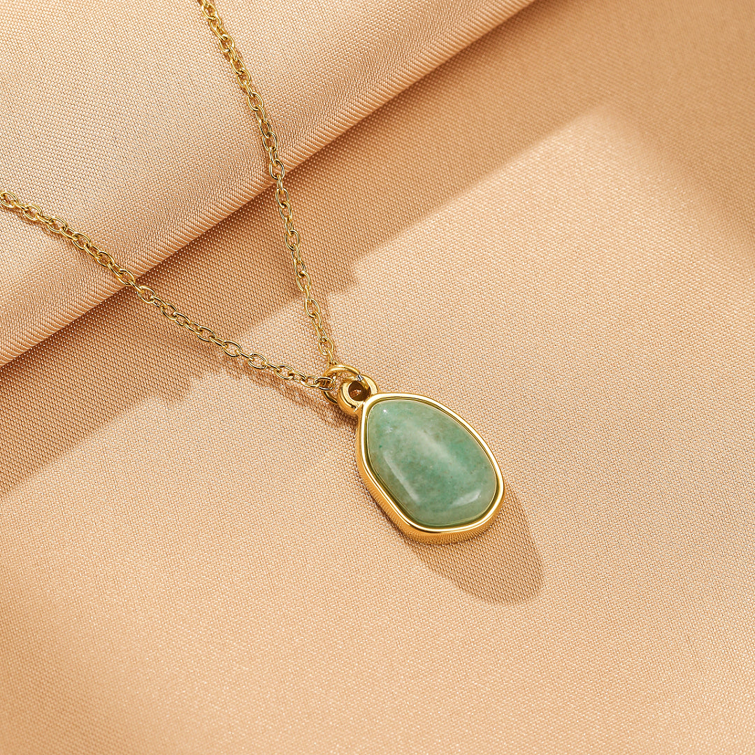 Collier Aventurine – Éclat Serein