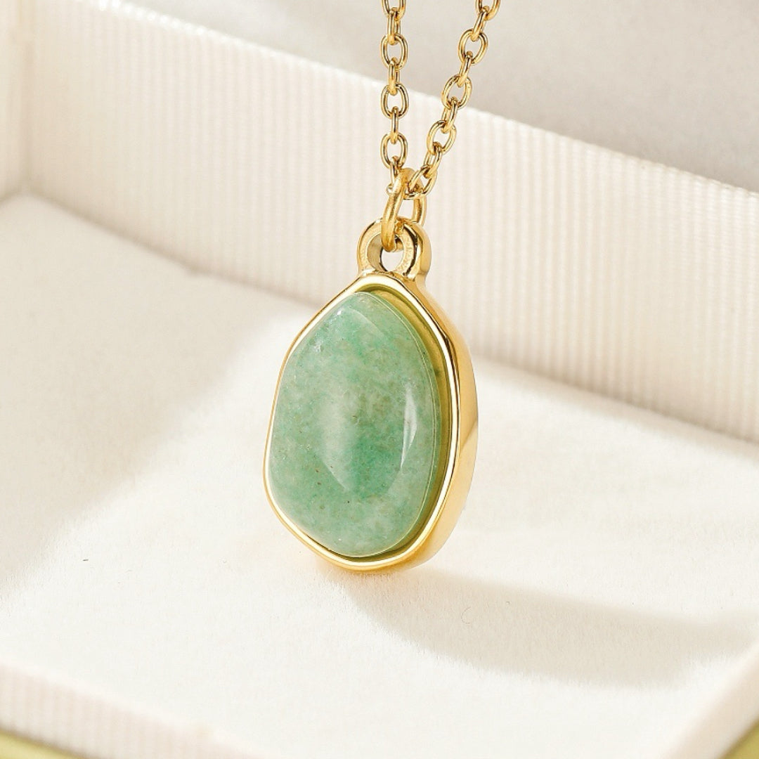 Collier Aventurine – Éclat Serein