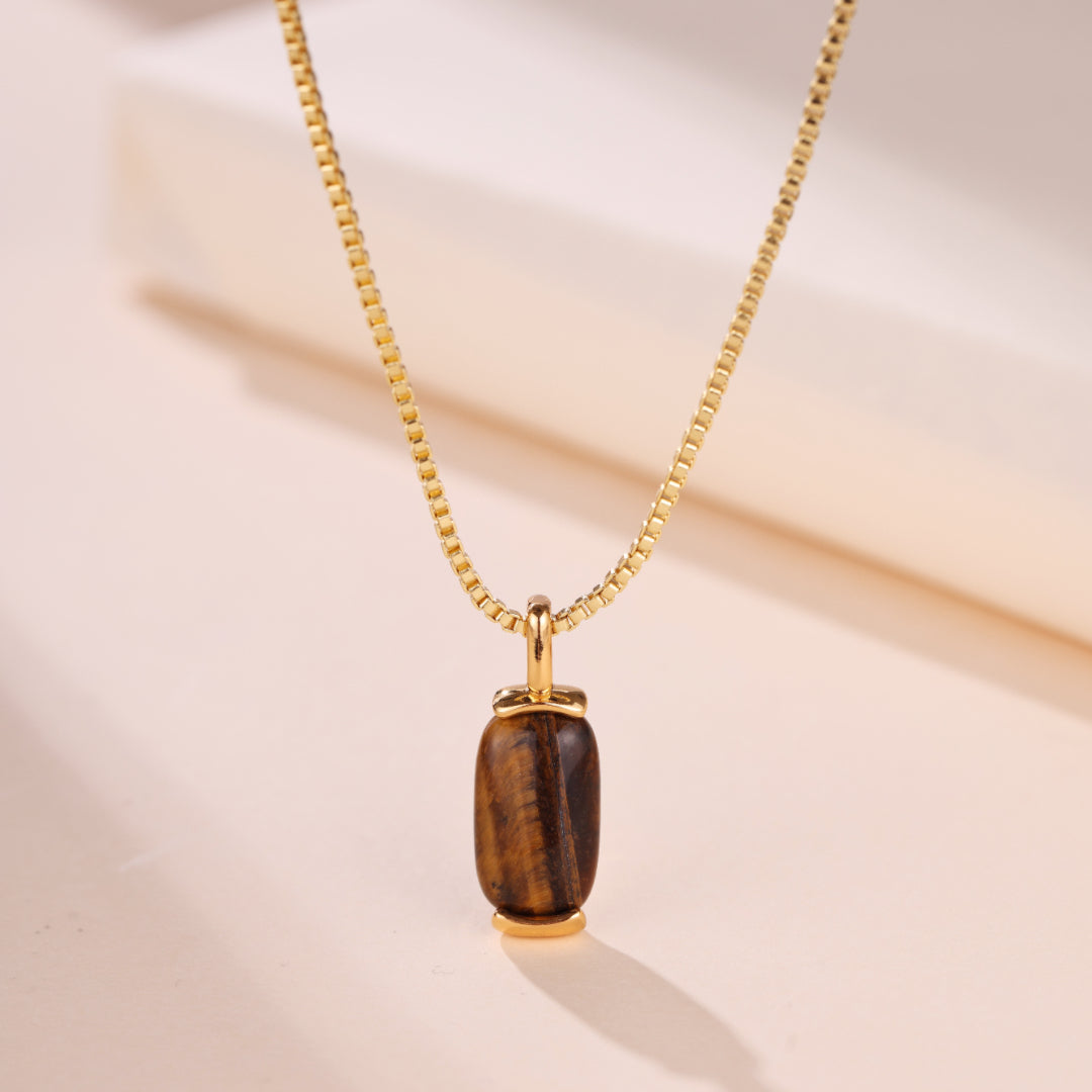 Aventurine or Tiger's Eye Necklace – Sparkle of Peace