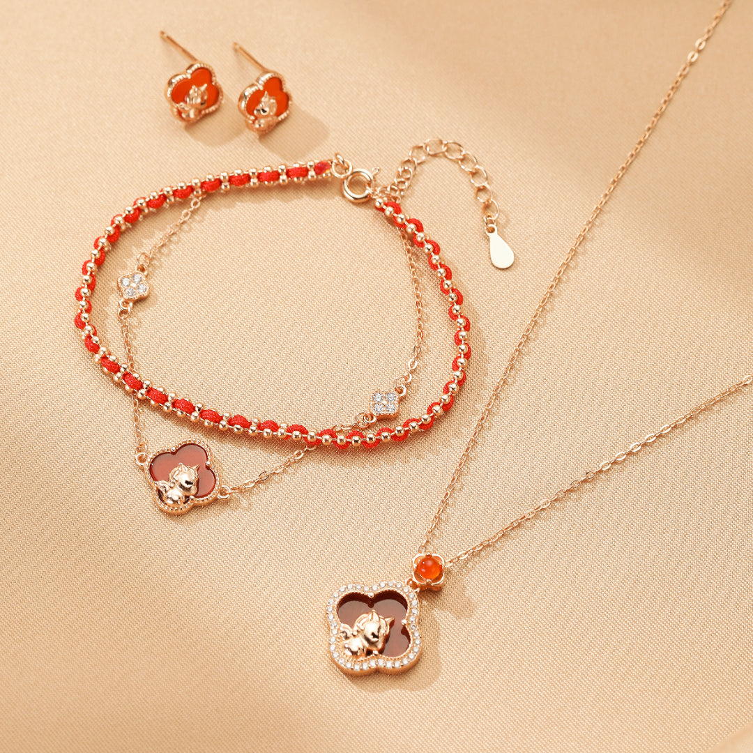 Bijoux-Collier Cheval – Esprit Libre, Argent Plaqué Or Rose