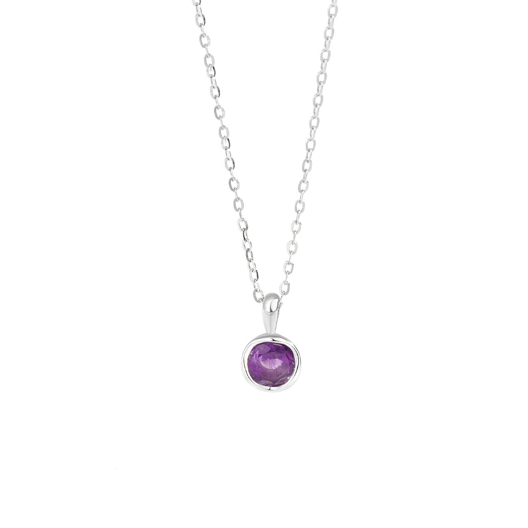 Citrine/Amethyst Necklace – Solar Halo, Gold Plated Silver