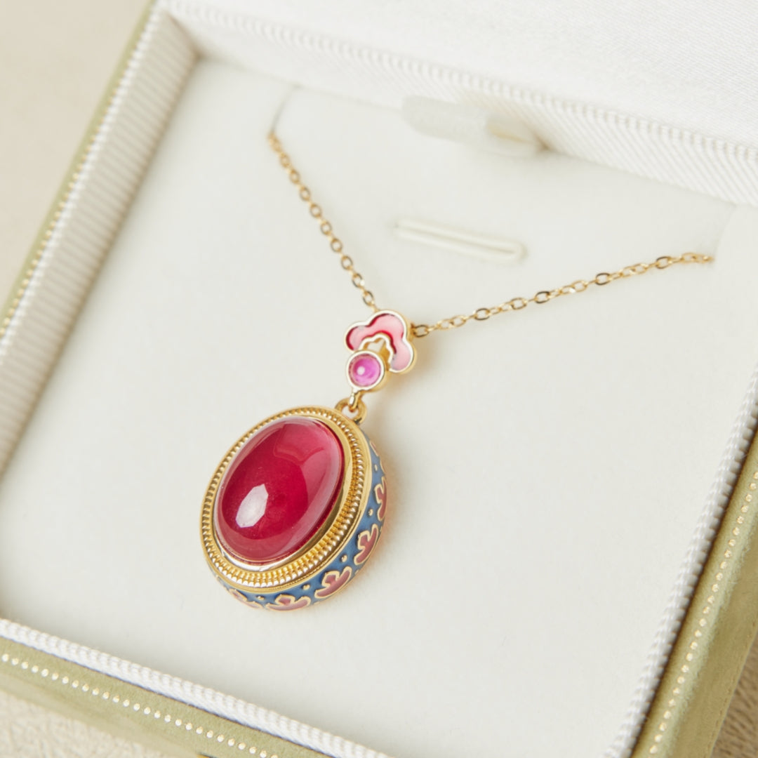 Collier Cornaline – Abondance, Argent Plaqué Or