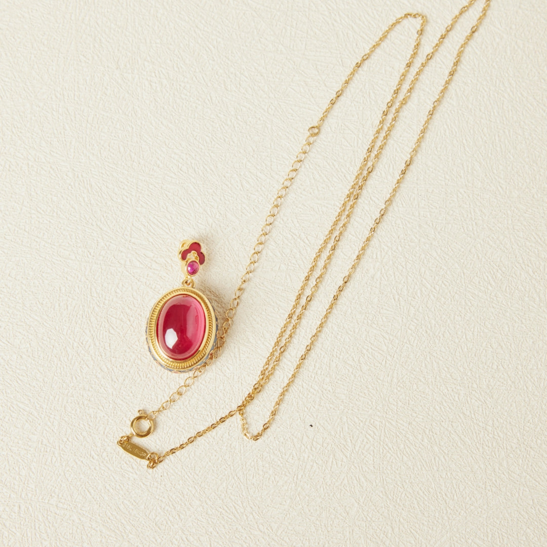 Collier Cornaline – Abondance, Argent Plaqué Or