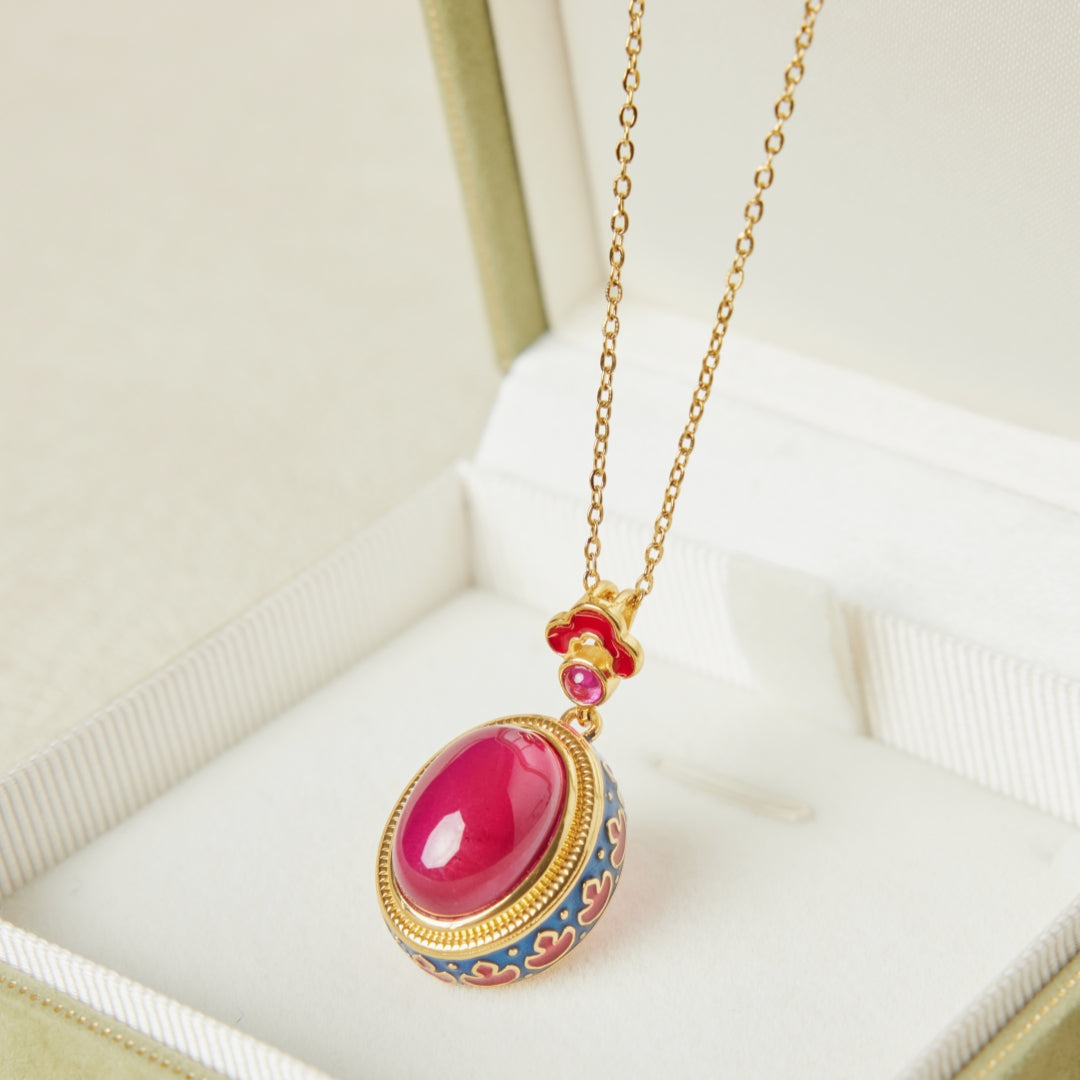 Collier Cornaline – Abondance, Argent Plaqué Or