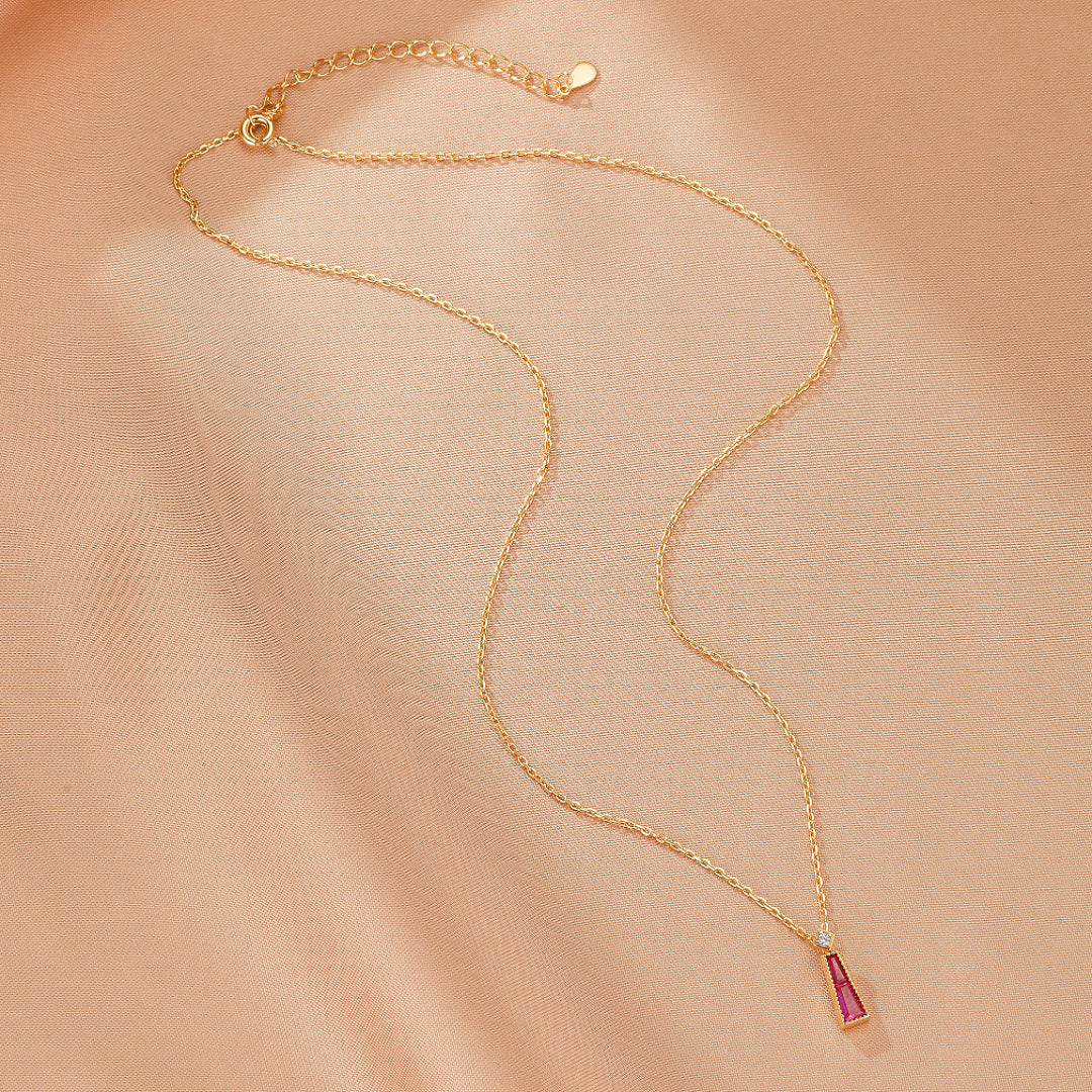Carnelian Necklace – Imperial Radiance, Gold Plated Silver