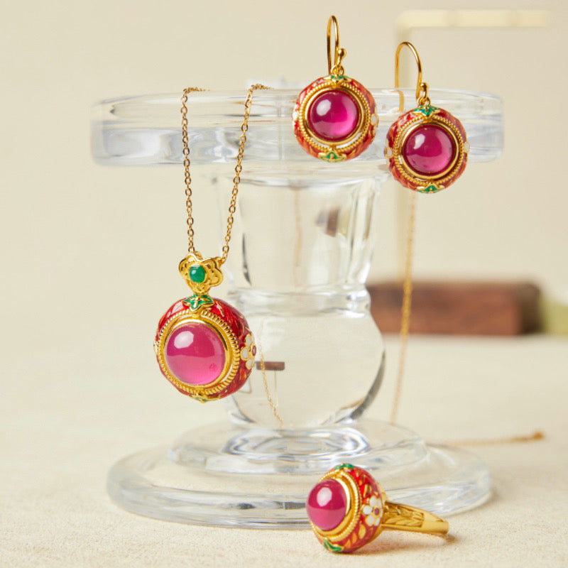 Cornaline Ring – Floral Energy, Gold Plated Silver
