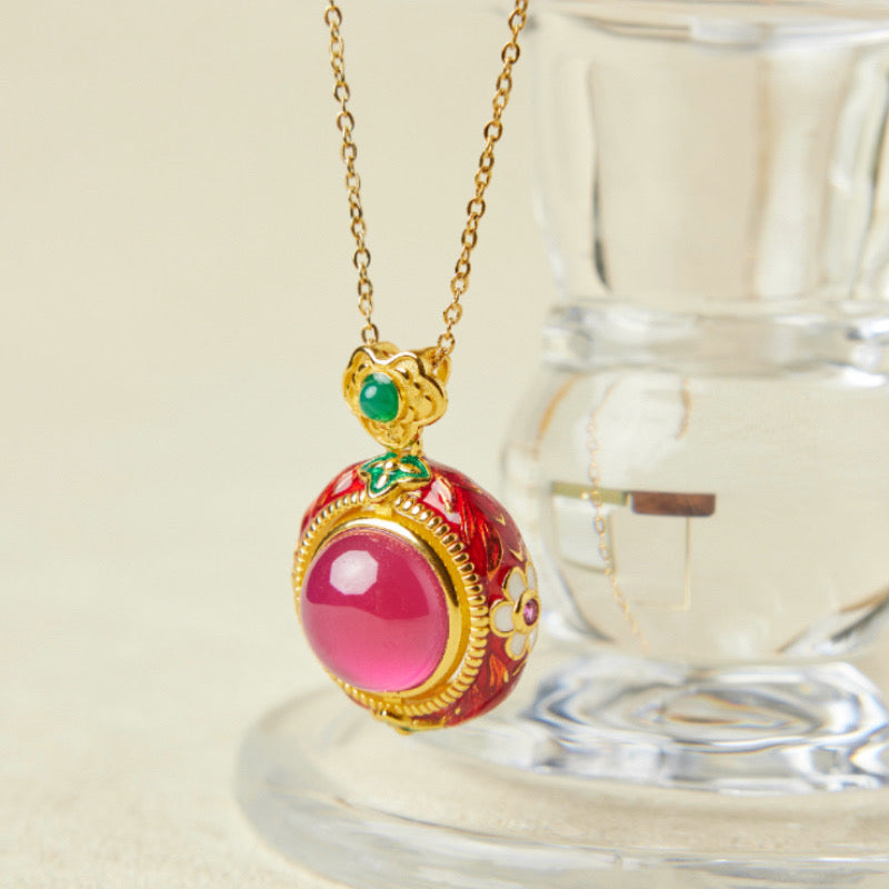 Collier Cornaline – Énergie Florale, Argent Plaqué Or