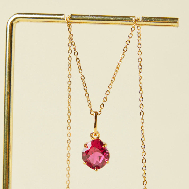 Collier Cornaline – Essence de Vie, Argent Plaqué Or