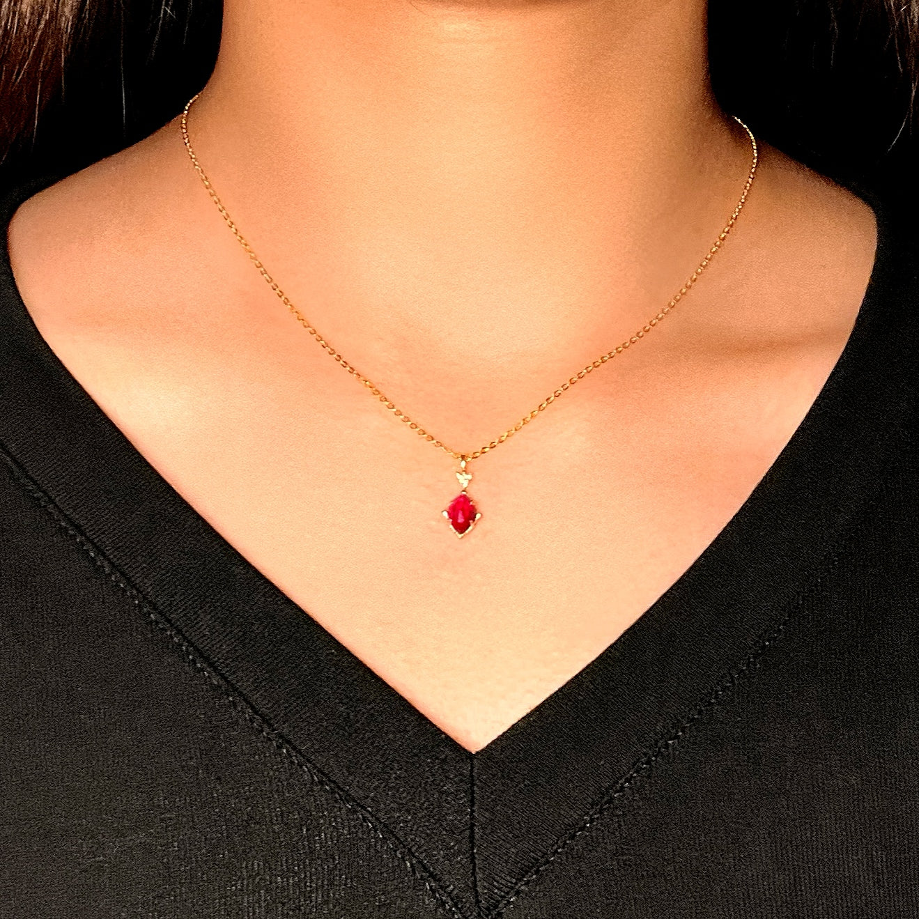 Carnelian and Pearl Necklace – Elixir of Grace, Gold Plated Silver