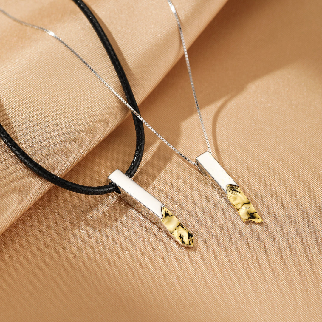 Collier Couple – Lignes d’Essence, Argent