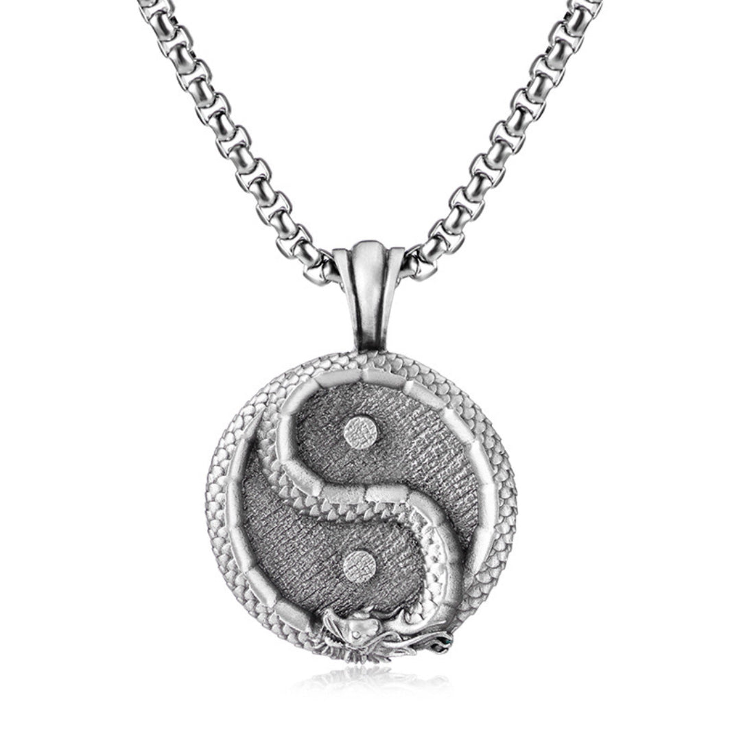Collier Dragon Yin Yang – Force et Sérénité