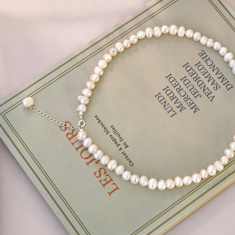 Collier en Perle d'Eau Douce – Aurore, Argent 925