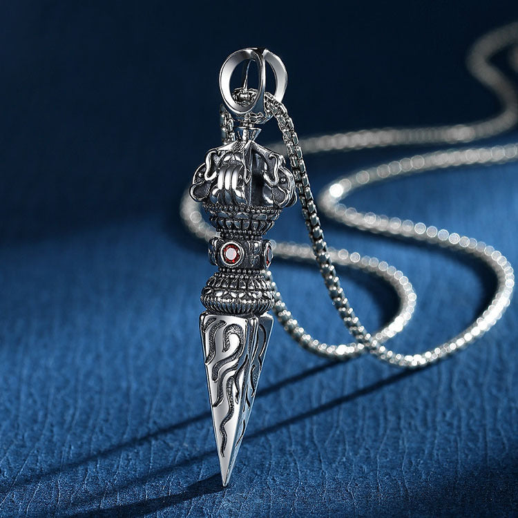 Collier Homme – Balise du Brave, Argent