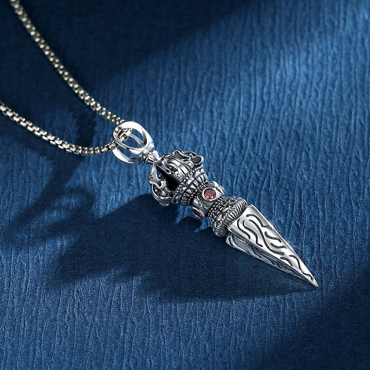 Collier Homme – Balise du Brave, Argent