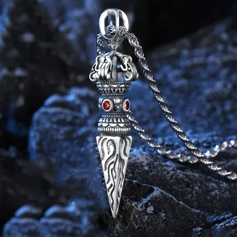 Collier Homme – Balise du Brave, Argent