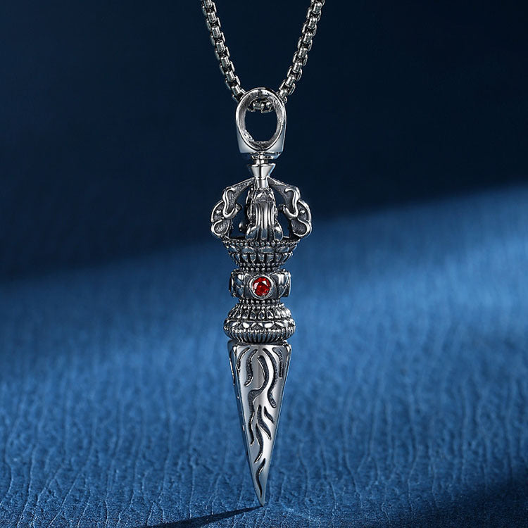 Collier Homme – Balise du Brave, Argent