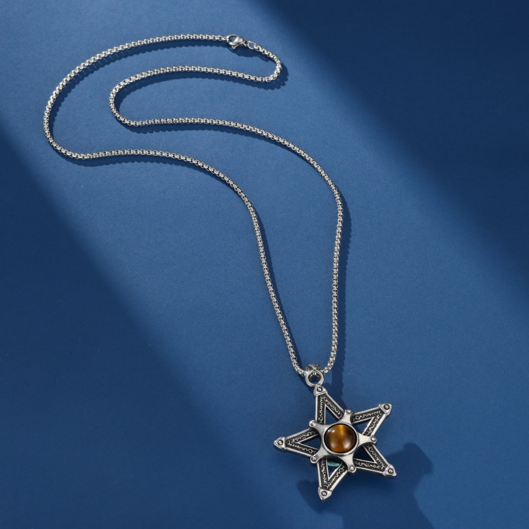 Men's Tiger Eye Necklace – Sacred Pentacle