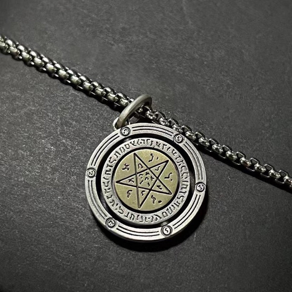 Men's Rotating Necklace – Eye of Horus, Silver