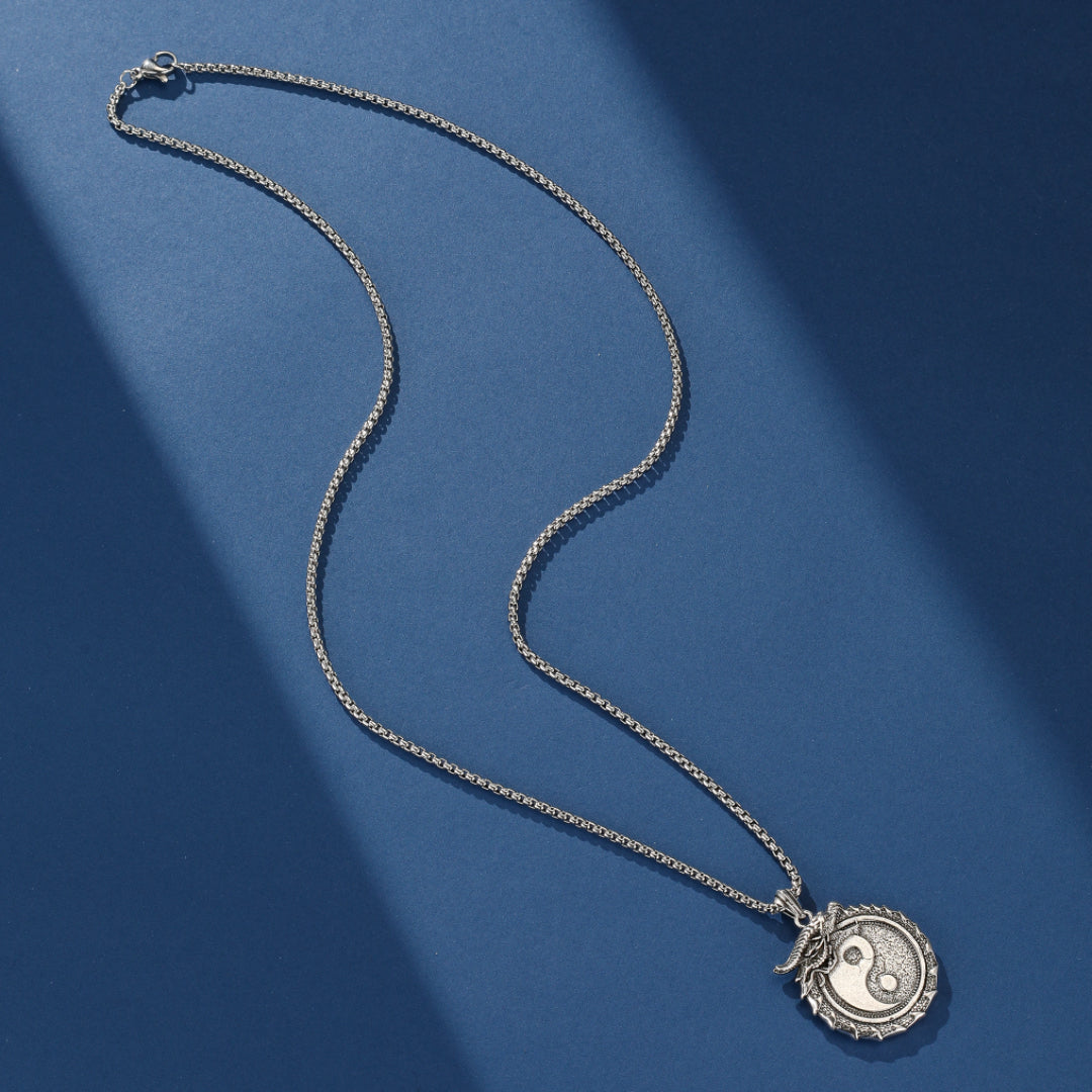 Collier Homme Yin Yang – Force du Dragon