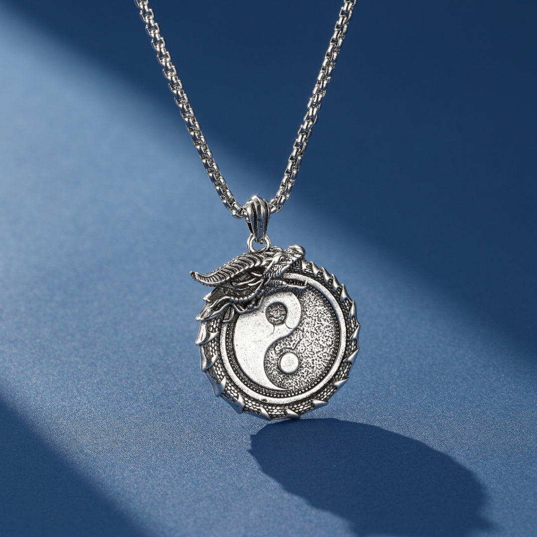 Collier Homme Yin Yang – Force du Dragon