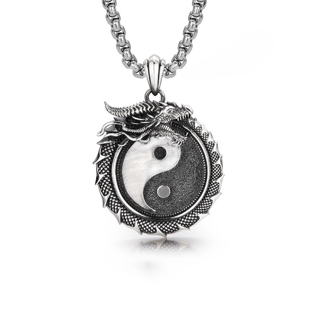 Collier Homme Yin Yang – Force du Dragon